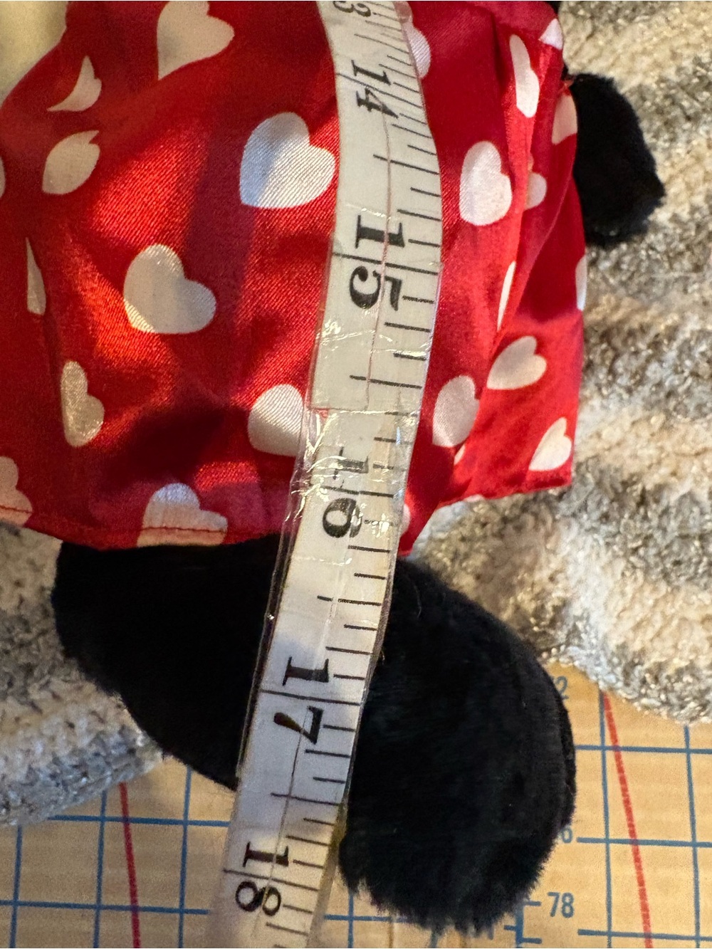 Black & White Skunk Plush with Red Heart Shorts - Kids Stuffed Animal - Picture 3 of 3